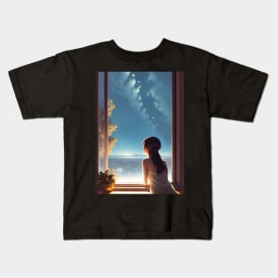 The Girl in the Window Kids T-Shirt